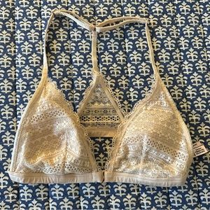 VS Lace Bralette Cream